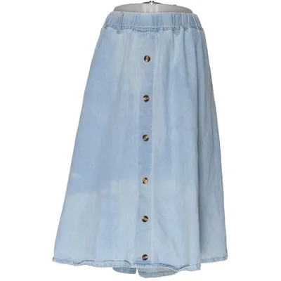 Denim skirt (Blue) from Shein Curve Cotton, Polyester, Viscose