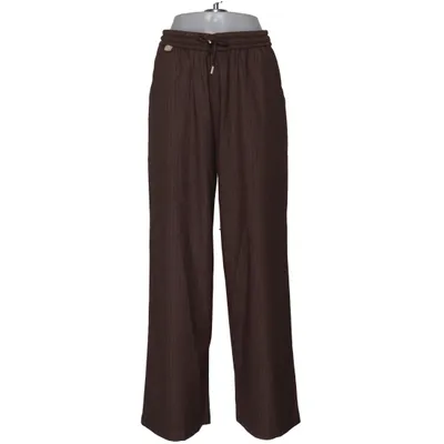 Pantalon patte d'éléphant (Marron) de Naoko Polyester, Viscose