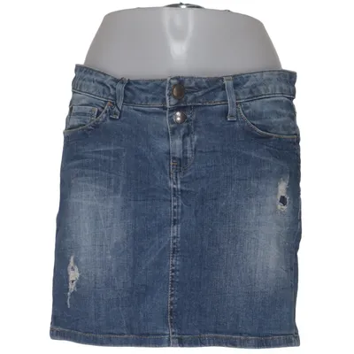 Jeansnederdel (Blå) fra ESPRIT Denim Bomuld, Elastan