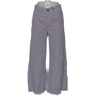 Pantalon patte d'éléphant (Bleu, Blanc) de Another Label Coton, Élasthane