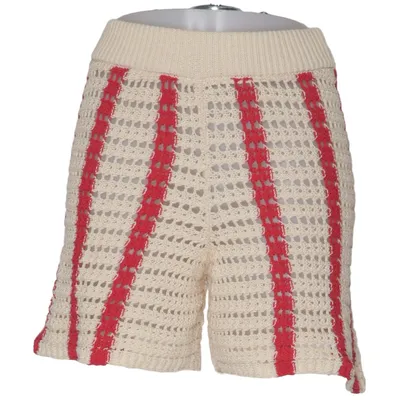 Shorts (Beige, Red) from Zara Cotton, Polyester, Viscose