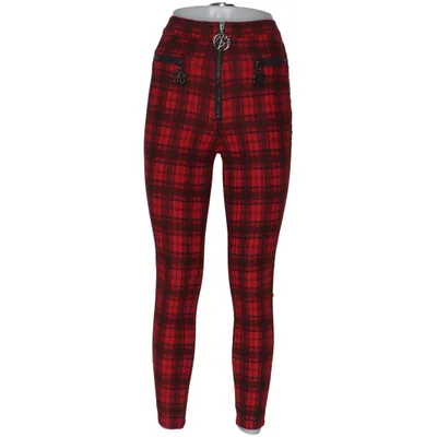 Bukser (Rød, Sort) fra Banned Alternative Bomuld, Elastan, Polyester