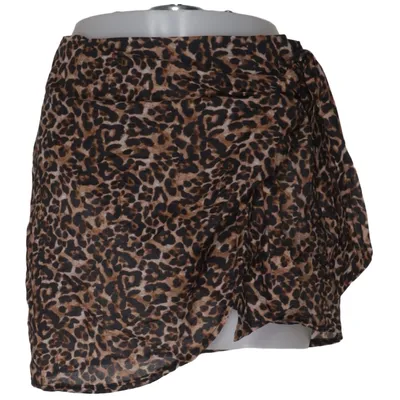 Jupe portefeuille (Marron, Noir) de Zara Coton