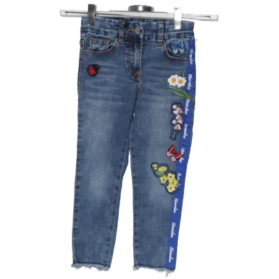 Jeans (Blue, Multicolored) from Monnalisa Cotton, Elastane, Polyester