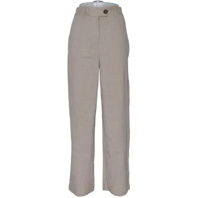 Broek (Beige) van NA-KD Katoen, Linnen, Polyester