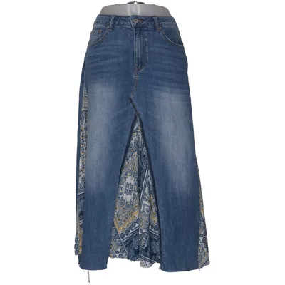 Spijkerrok (Blauw, Wit, Geel) van Sexy Woman Katoen, Elastaan, Polyester, Viscose