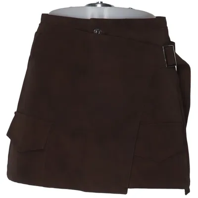 Skort (Bruin) van Loavies Polyurethaan, Viscose