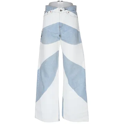 Jeans (Blue, White) from Junkyard Cotton