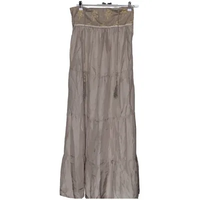 Maxi skirt (Beige) from Munthe plus Simonsen Polyester, Silk