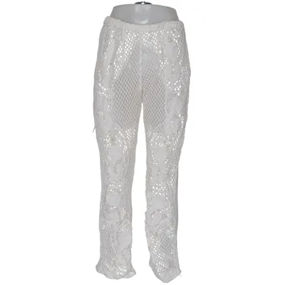 Pants (White) from Zara Cotton