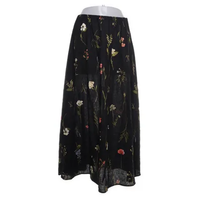Maxi rok (Zwart, Meerkleurig) van H&M Premium Quality Linnen, Viscose