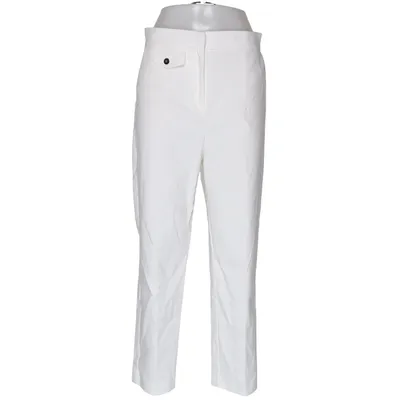 Pantalon (Blanc) de Zara Coton, Élasthane, Polyester
