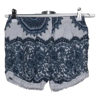 Shorts (Blue, White) from Rayon Viscose