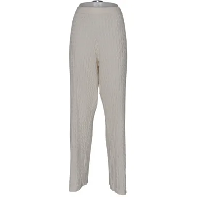 Pantalon (Blanc) de H&M Cachemire, Coton