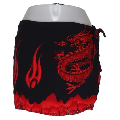 Skirt (Black, Red) from Rayon