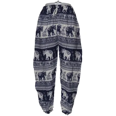 Pants (Blue, White) from Rayon Viscose
