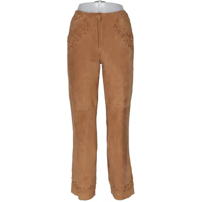 Leren broek (Bruin) van Offset Leer, Polyester