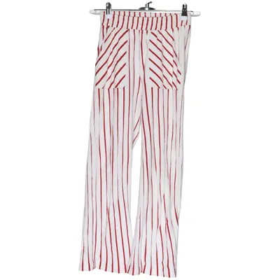 Byxor (Vit, Röd) från Zara Bomull, Polyester