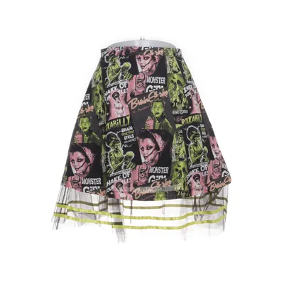 Skirt (Black, Multicolored) from Too Fast Cotton, Polyester
