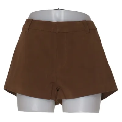Shorts (Brown) from Loavies Polyurethane, Viscose