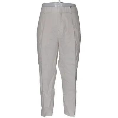 Broek (Wit, Beige) van H&M Linnen, Katoen, Polyester