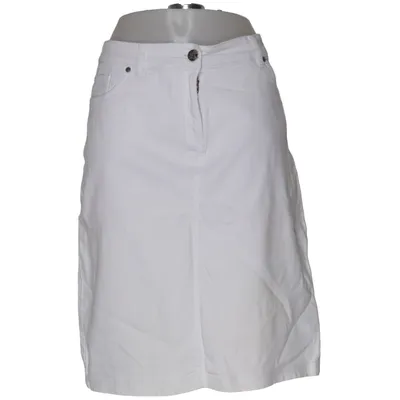 Jupe en jean (Blanc) de XLNT Woman Coton, Élasthane