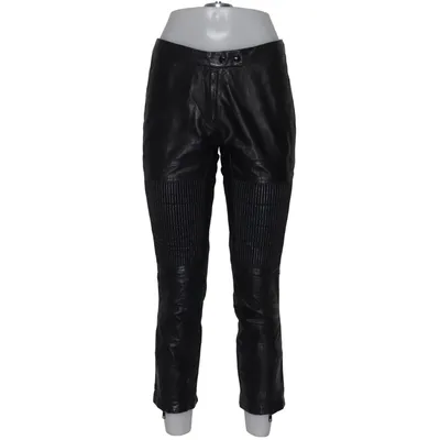 Leren broek (Zwart) van H&M Leer, Viscose