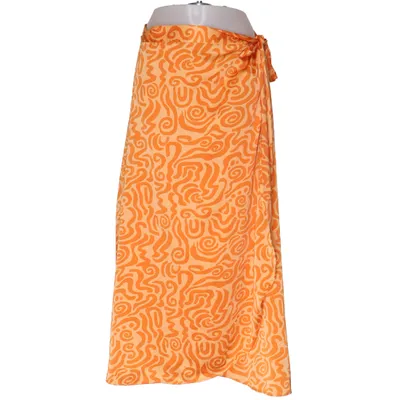 Wikkelrok (Oranje) van Monki Elastaan, Polyester