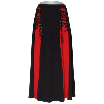 Långkjol (Svart, Röd) Elastan, Polyester