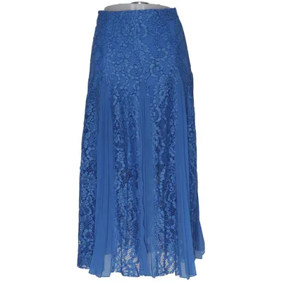Jupe (Bleu) de Sandro Coton, Polyamide, Polyester, Viscose