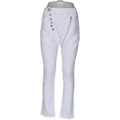 Jeans (Hvid) fra Mozzaar Bomuld, Elastan