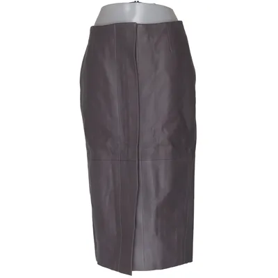 Lædernederdel (Grå) fra H&M Trend Læder