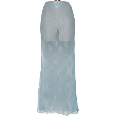 Beach skirt (Blue) from Jaded London Elastane, Polyamide