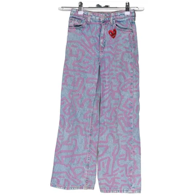 Spijkerbroek (Blauw, Meerkleurig) van Keith Haring x H&M Katoen