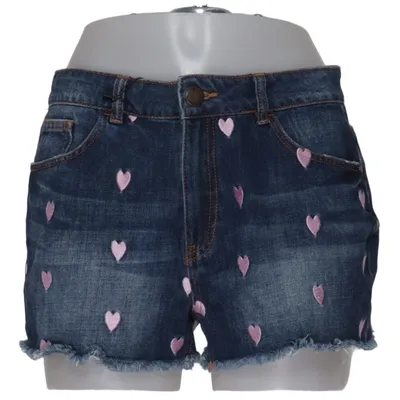 Denim shorts (Blauw, Roze) van FB Sister Katoen, Polyester