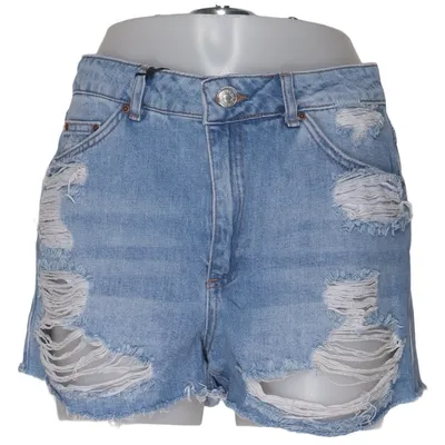 Denim shorts (Mom) van Topshop Moto Katoen, Polyester
