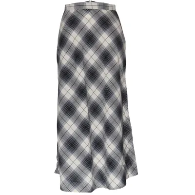 Långkjol (Grå, Vit) från Casual Collection Polyester, Viskos