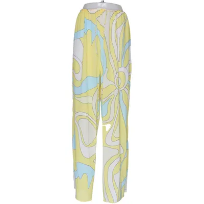 Palazzo broek (Geel, Blauw, Wit) van White Fox Polyester