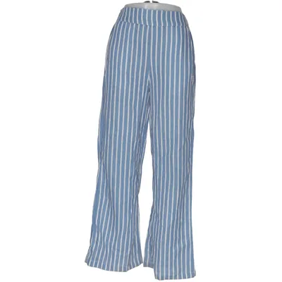 Pants (Blue, White) from ALIX Linen, Polyester