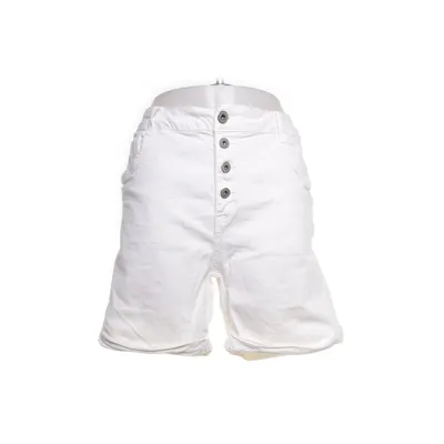 Denim shorts (Wit) van Lexxury Katoen, Elastaan