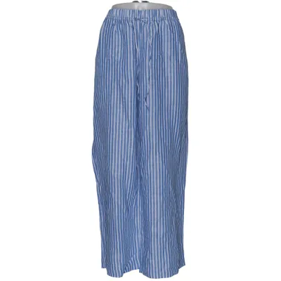 Broek (Blauw, Wit) van H&M Mama Linnen, Polyester, Viscose