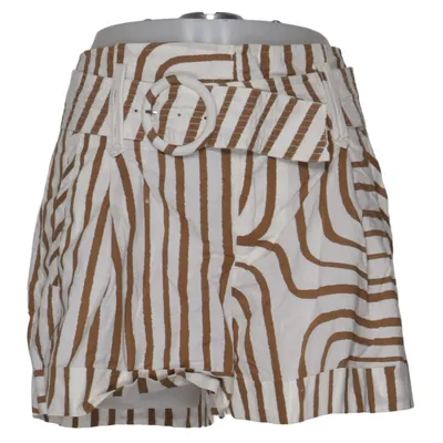 Shorts (Braun, Weiß) von Mango Baumwolle, Polyester