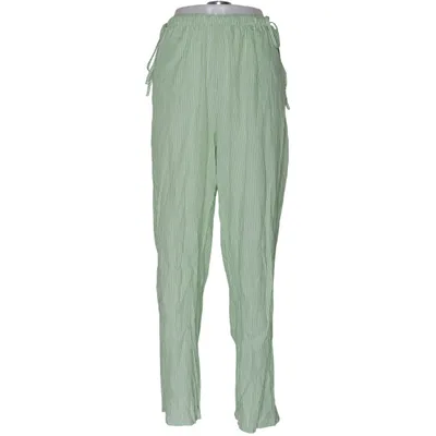 Pantalon (Vert, Blanc) de Zara Coton