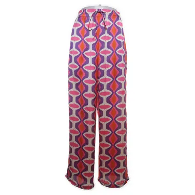 Palazzo broek (Roze, Meerkleurig) van Promod Polyester
