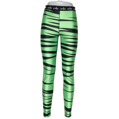 Sportleggings (Groen, Zwart) van CRS Elastaan, Gerecycled polyester