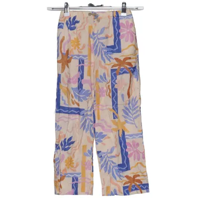 Hose (Beige, Mehrfarbig) von Zara Baumwolle, Leinen