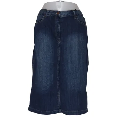 Jeansnederdel (Blå) fra Casual Woman Bomuld, Elastan