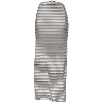 Maxi skirt (White, Black) from Museum Elastane, Polyester