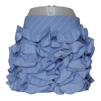 Skirt (Blue, White) from H&M Edition Cotton, Polyester