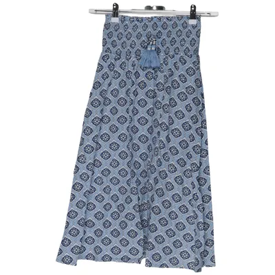 Maxi skirt (Blue, White) from Gina Tricot Cotton